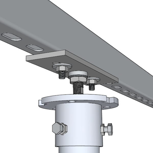 Connecteur chapeau TOP 60 pour tube diamètre 60 mm sur vis de fondation Weasyfix