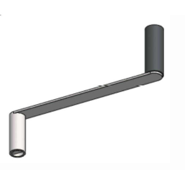 MANIVELLE LONG..300 POIGNEE HDPE ET INOX 304.