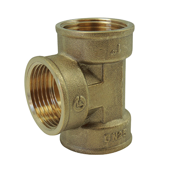 Raccord laiton té égal triple femelle 1"1/2
