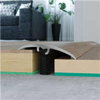 Barre de seuil 3en1 rattrapage de niveau - Egger - 37 MM x 5,0 MM x 1,86 M - Aluminium Décor Acacia Sheffield Blanc