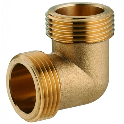 Coude à 90° mâle égal à visser  pour tube en cuivre - M 26 x 34 - Noyon & Thiebault - Laiton