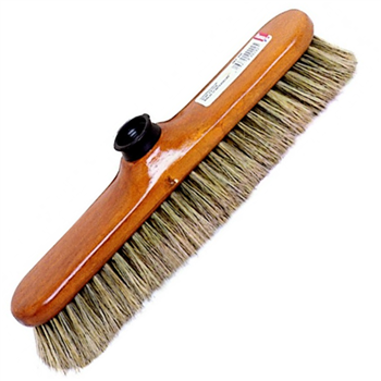 Balai d'intérieur droit en fibre naturelle de soie de Chine grise renforcée S/45 - sans manche