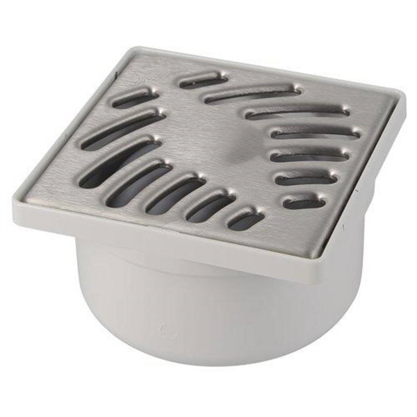 SIPHONNETTE D.40/50 GRILLE INOX 10X10