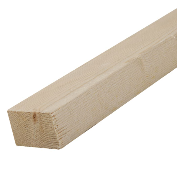 Liteau en sapin traité classe 2 - bois de charpente - 38 MM x 38 MM - longueur  4,50 M