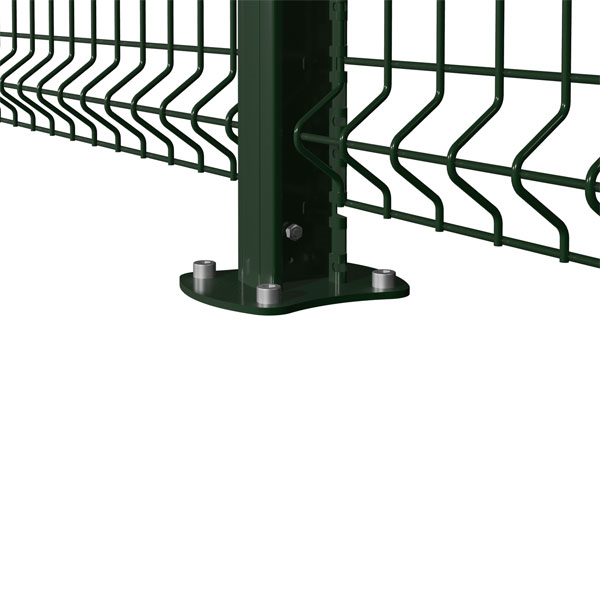 Poteau Profix pour grillage rigide - inviolable et sans accessoire - Vert RAL6005 - Hauteur 1,70 m