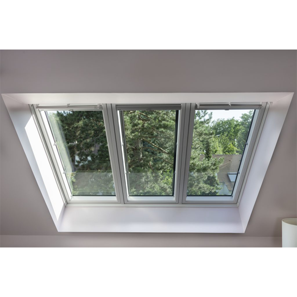 Fenêtre de toit Velux GGLS 3en1 - Rotation motorisée à énergie solaire - Vitrage confort - WhiteFinish - 188,0 CM x 118,0 CM
