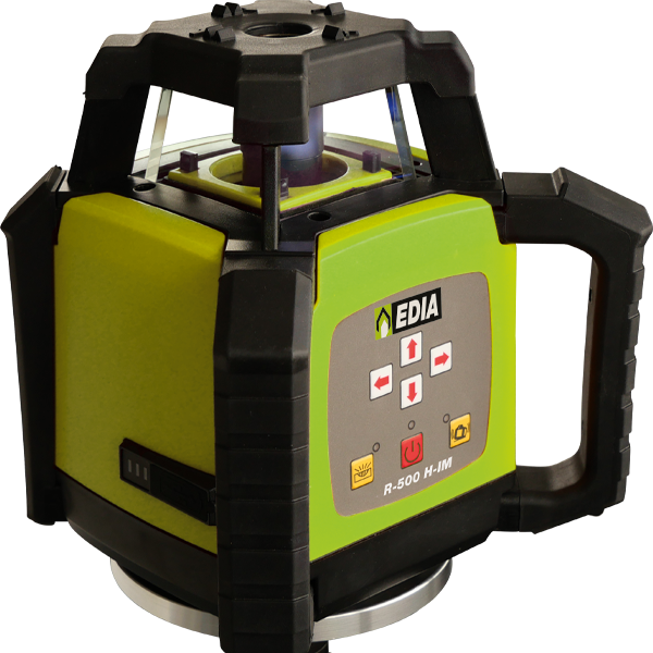 Laser rotatif horizontal à faisceau rouge avec inclinaison manuelle sur 2 axes - Edia R-500 H-IM - IP54 - portée 500 m