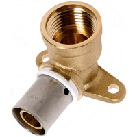 Coude applique court 1/2" PER 16x20 Raccord SERTIpress type radial