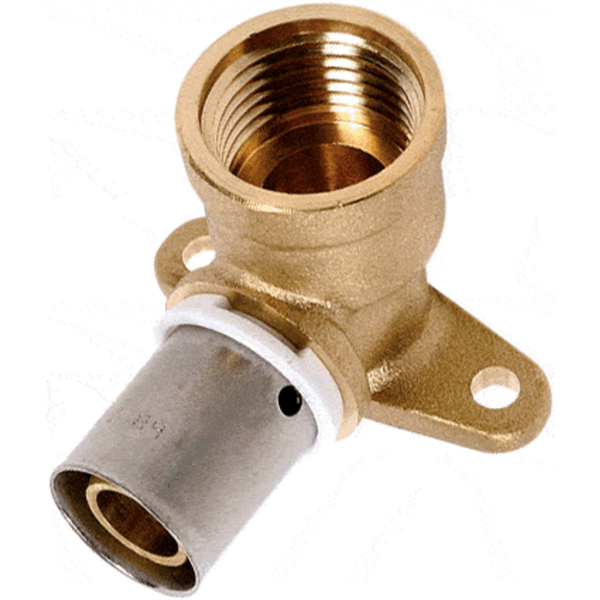 Coude applique court 1/2" PER 16x20 Raccord SERTIpress type radial