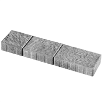 Pavé circulable Québec en béton décoratif - pose sur sable - Gris nuancé - opus en 3 formats martelés