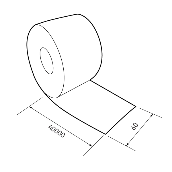 Bande d'étanchéité adhésive simple-face pour écran de sous-toiture pare-vapeur et pare-pluie - Ubbink - rouleau 60 mm x 40 ml
