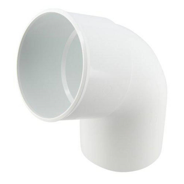 Coude Nicoll pour tube de descente cylindrique Ø 80 mm - Angle 67°30 - Mâle/Femelle - Techtan - Blanc