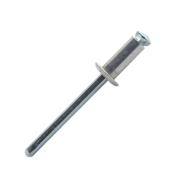 Rivet éclaté aluminium tige acier tête plate Serrage 4.0 à 8.0 mm Diamètre 4.8 mm Longueur 14 mm - boîte de 250