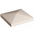 Chapeau de pilier à pointe de diamant en béton décoratif - Blanc - 40,0 CM x 40,0 CM x 9,00 CM