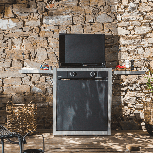 Chariot acier fermé pour plancha Forge Adour Modern 60