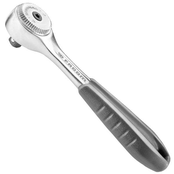 Cliquet 1/4 " Facom R.151B compact avec mécanisme à 72 dents et poignée en élastomère