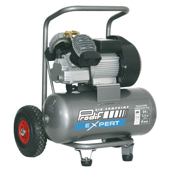 Compresseur d'air Prodif Expert V204702G - capacité 24,0 LTR - 3,5 CV - 8 bar - débit restitué 290 L/min