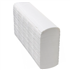 Essuie-mains plié en Z blanc en pure ouate de cellulose - 21,6 x 23 cm - paquet de 25 cartouches de 150 formats