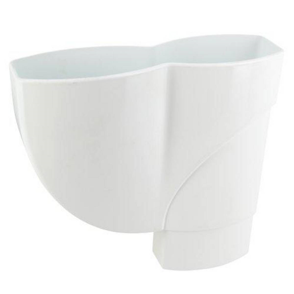 Jambonneau Nicoll JAM95B pour tube de descente de gouttière ovoïde - Techtan - 90 x 56 mm - blanc