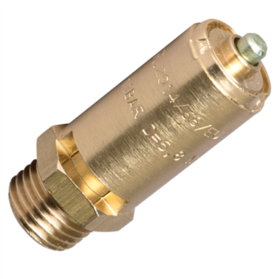 Soupape de sécurité en laiton 1/4" 11 bars pour compresseur Lacmé