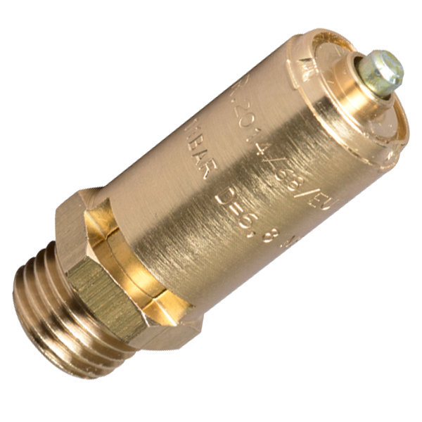 Soupape de sécurité en laiton 1/4" 11 bars pour compresseur Lacmé