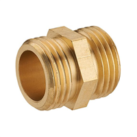 Mamelon double mâle égal M 15 x 21 - À visser - Noyon & Thiebault Laiton