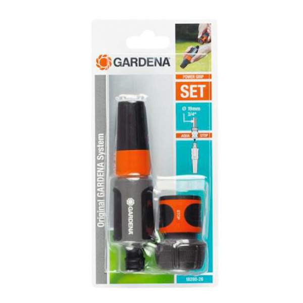 Lance arrosage Gardena pour tuyau Ø 19 mm avec raccord Aquastop