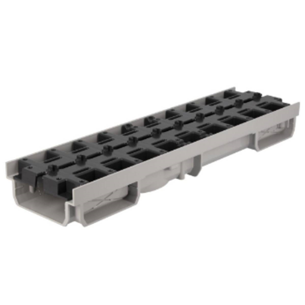 Caniveau invisible avec grille PVC - A15 - Connecto Invisible Nicoll - L100 int/130 ext - L.0,5 m