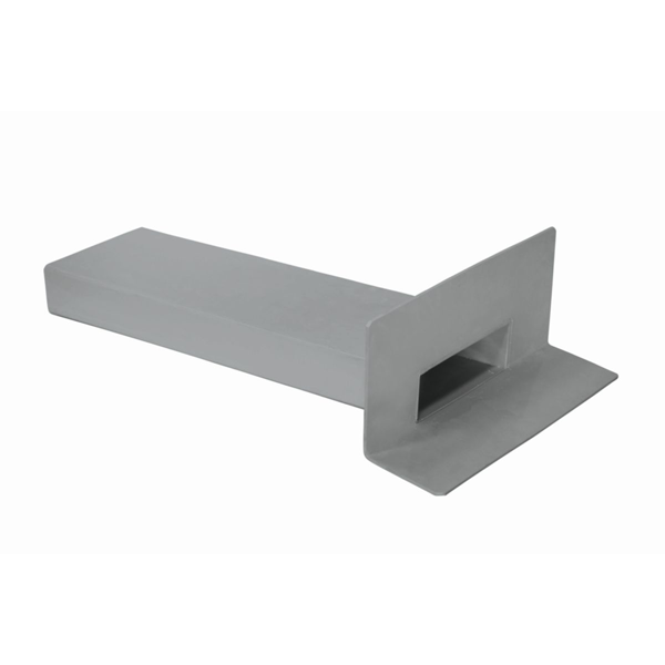 Évacuation latérale rectangulaire eaux pluviales de toitures terrasses - Flag Soprema - Gris clair RAL 7047 - lot de 10