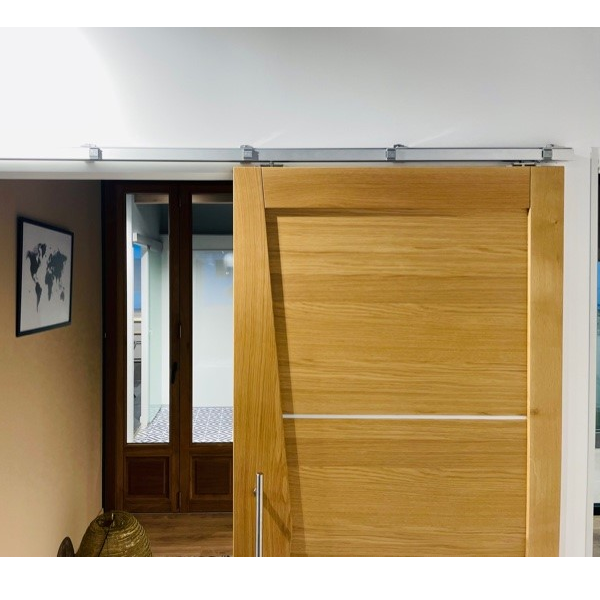 Ensemble Mantion SAF-Évolution pour porte coulissante de 10 à 20 kg - avec amortisseur M65S et rail de 195 cm