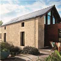 Plaquette de parement mural pierre reconstituée - Manoir - ton Pierre - épaisseur 2,00 CM