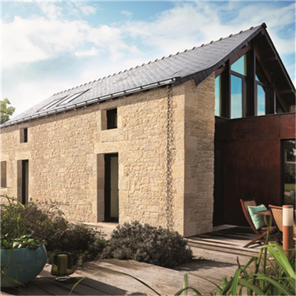 Plaquette de parement mural pierre reconstituée - Manoir - ton Pierre - épaisseur 2,00 CM