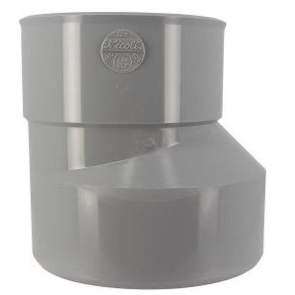 Réduction extérieure excentrée PVC pour évacuation d'eau - mâle/femelle - Ø 160/125 mm