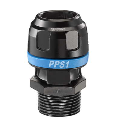 Raccord droit aluminium fileté mâle conique pour tube diamètre ext. 16 mm - PPS1 MM1617