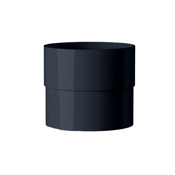 Manchon mâle-femelle MEP 80M pour tuyau de descente de gouttière de 80 mm  - PVC Anthracite