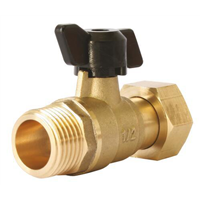 Mini-vanne pour collecteur avec raccord male 1/2" - écrou tournant 1/2