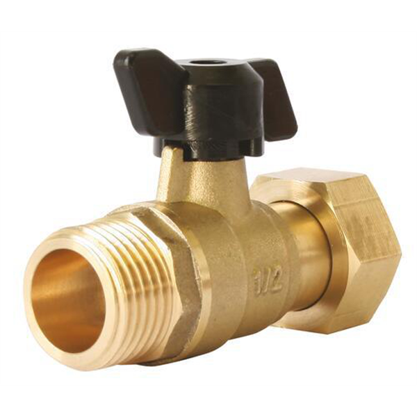 Mini-vanne pour collecteur avec raccord male 1/2" - écrou tournant 1/2