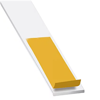 Profilé plat adhésif en aluminium laqué blanc - largeur 30 mm - épaisseur 2 mm - longueur 1.3 m