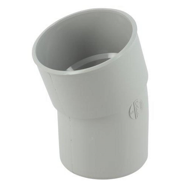 Coude mâle/femelle Nicoll pour tube de descente - Diamètre 80 mm - Degré angle 20° - Techtan - Gris