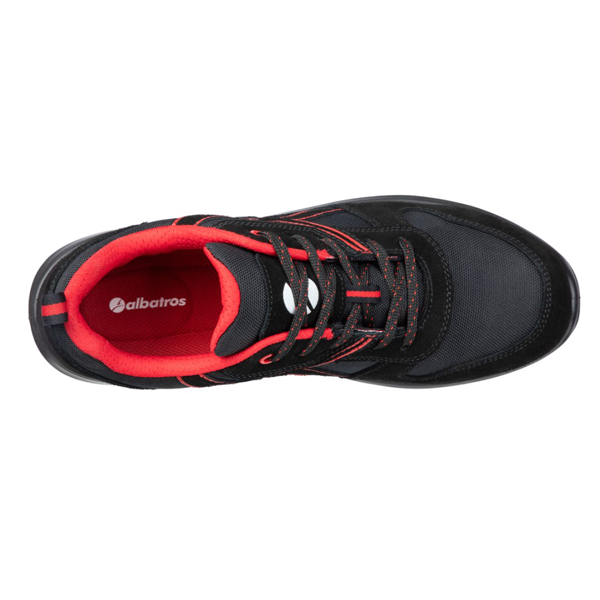 Chaussure sécurité basse pour hommes S3 SRC Clifton Low Albatros - Noir et rouge - Taille 40