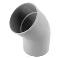 Coude mâle/femelle Nicoll pour tube de descente - Angle 45° - Diamètre 100 mm - Techtan Gris