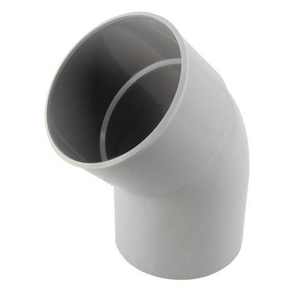 Coude mâle/femelle Nicoll pour tube de descente - Angle 45° - Diamètre 100 mm - Techtan Gris