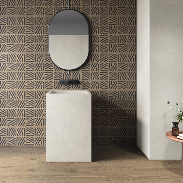 Faïence murale effet bois Burlington Cumbrian - 30,0 CM x 90,0 CM - ép. 10,60 MM - Volcano