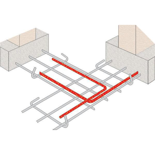 Équerre de liaison - 60,0 CM x 60,0 CM - Ø du fil 10 MM - longueur 1,20 m