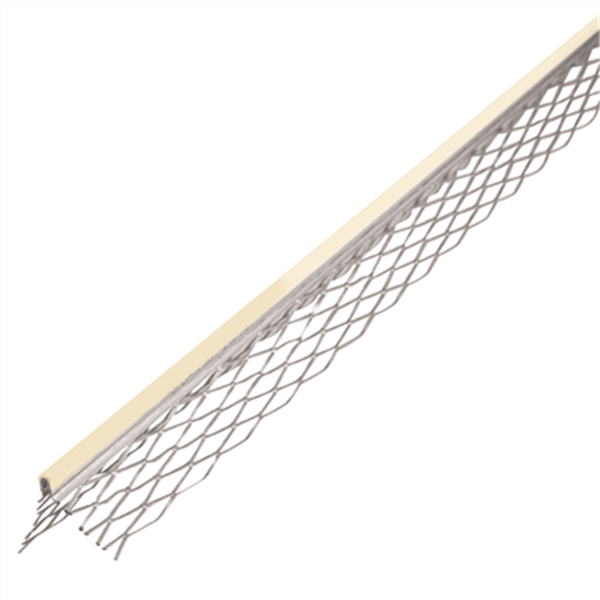 Profilé d'angle déployé acier avec jonc PVC ORNÉA - Naturel - Long.3 M