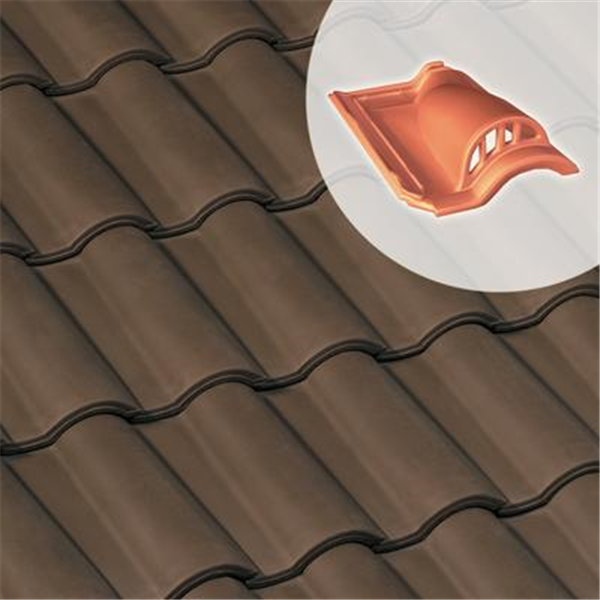 Tuile chatière grillagée Gallo Romane (GL111) - ouverture 21 cm² - Brun masse