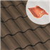 Tuile chatière grillagée Gallo Romane (GL111) - ouverture 21 cm² - Brun masse