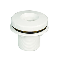 Bouche de refoulement pour piscine liner Astralpool Multiflow à jet orientable - ABS blanc - Ø 2 " mâle