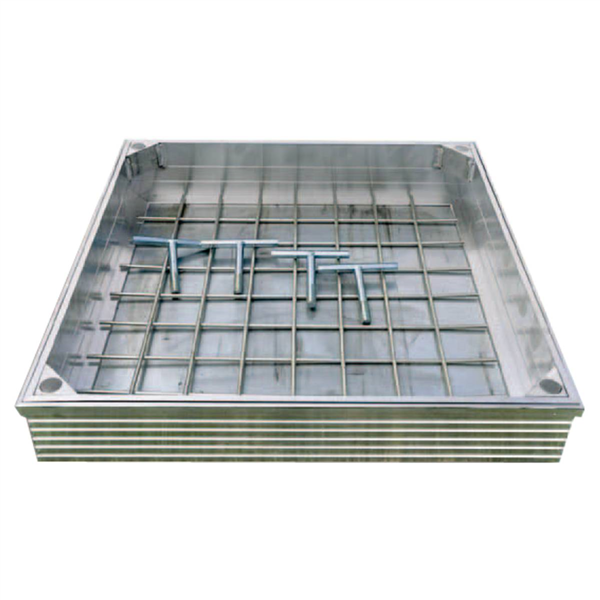 Chassis de visite Alusol Light H80/400 à remplir pour carrelage ou pavés