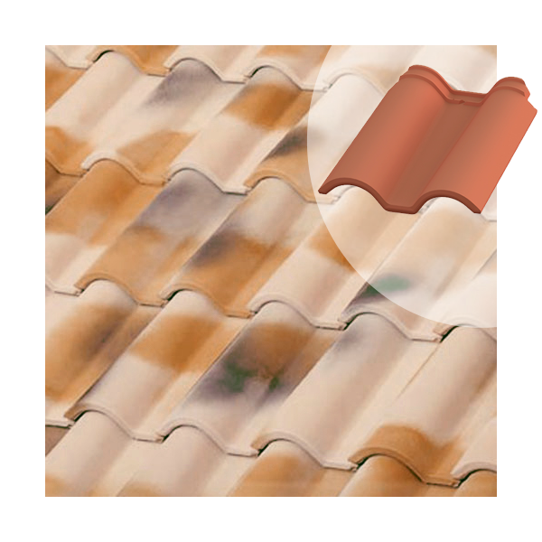 Tuile et demie en terre cuite TB-12 Tejas Borja pour rive droite  - coloris Nature Vilavella - 436 MM x 360 MM